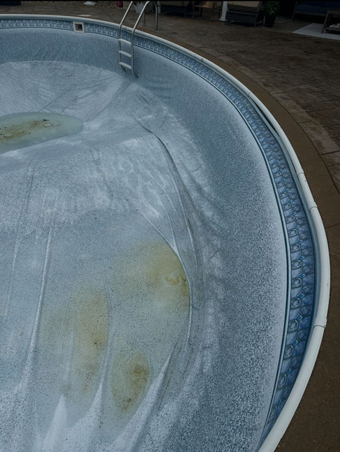 Pool after liner replacement