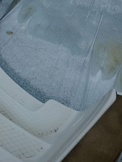 Pool before liner replacement